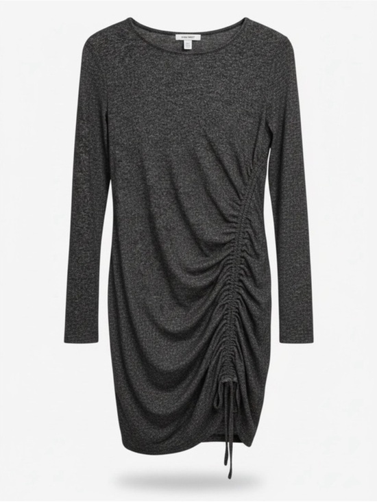 Nine West Dresses & Skirts - NWT Nine West Heather Black Ruched Long Sleeve Dress L